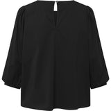 Depeche Clothing Abi ¾ blouse with puff shoulder Blouse 099 Black (Nero)