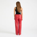 Depeche leather wear Adele leather pants Pants 043 Red
