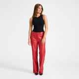 Depeche leather wear Adele leather pants Pants 043 Red
