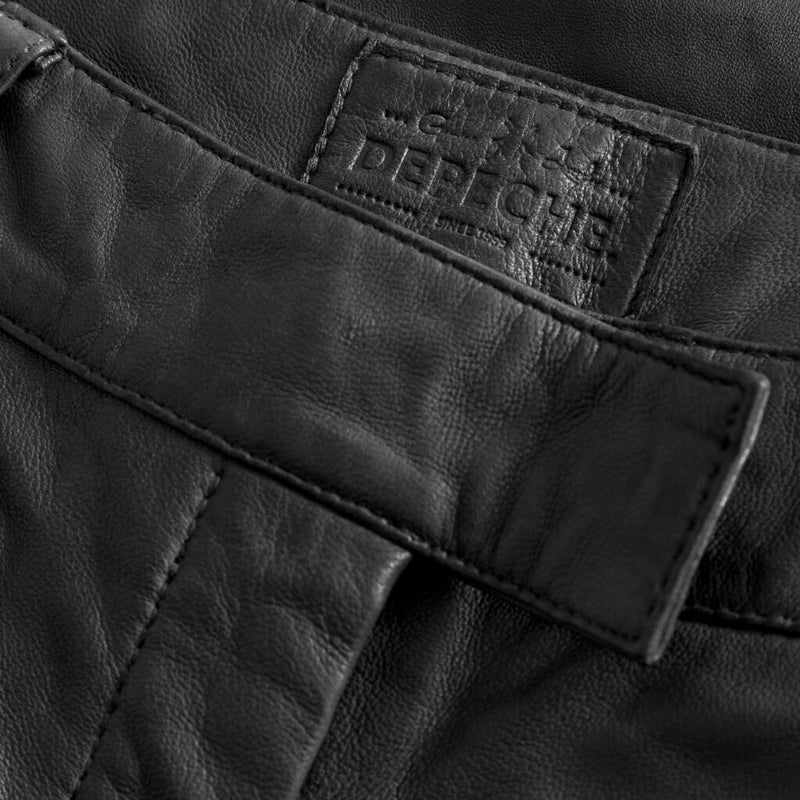 Depeche leather wear Adele RW leather pants with wide legs Pants 099 Black (Nero)