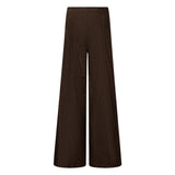 Depeche leather wear Adiva HW Suede Pants Culotte Wide Leg Pants 067 Dusty brown