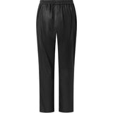 Depeche leather wear Alicia straight leg pants in leather Pants 099 Black (Nero)