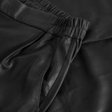 Depeche leather wear Alicia straight leg pants in leather Pants 099 Black (Nero)