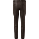 Depeche leather wear Amelia RW stretch chino leather pant 7/8 length Pants 008 Chocolate