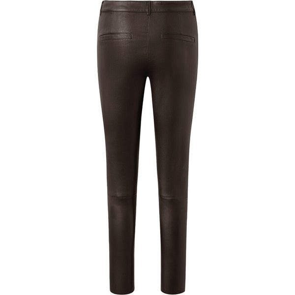 Depeche leather wear Amelia RW stretch chino leather pant 7/8 length Pants 008 Chocolate