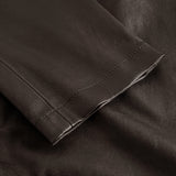 Depeche leather wear Amelia RW stretch chino leather pant 7/8 length Pants 008 Chocolate