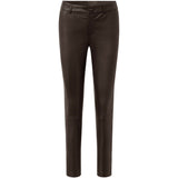 Depeche leather wear Amelia RW stretch chino leather pant 7/8 length Pants 008 Chocolate