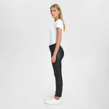 Depeche leather wear Amelia RW stretch chino leather pant 7/8 length Pants 099 Black (Nero)