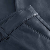 Depeche leather wear Amelia RW stretch chino leather pant 7/8 length Pants 178 Navy