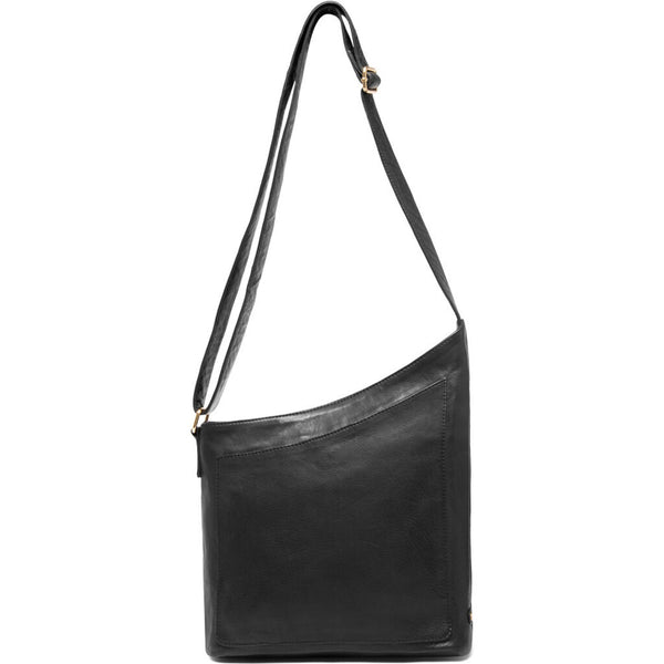 DEPECHE Asymmetrical shoulder bag in soft leather Shoulderbag / Handbag 099 Black (Nero)
