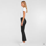 Depeche leather wear Ava HW Flare 7/8 Leather Pants Pants 099 Black