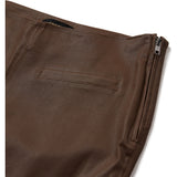 Depeche leather wear Ava HW Flare 7/8 Leather Pants Pants 224 Taupe