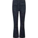 Depeche leather wear Ava HW Flare 7/8 Suede Pants Pants 031 Ocean