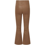 Depeche leather wear Ava RW flare 7/8 length pants with stretch in soft leather quality Pants 199 Nougat