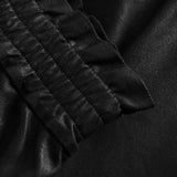 Depeche leather wear Beautiful Hanna leather shorts with elastic Shorts 099 Black (Nero)