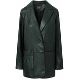 Depeche leather wear Beautiful Maya blazer in soft leather quality Blazer 102 Bottle Green