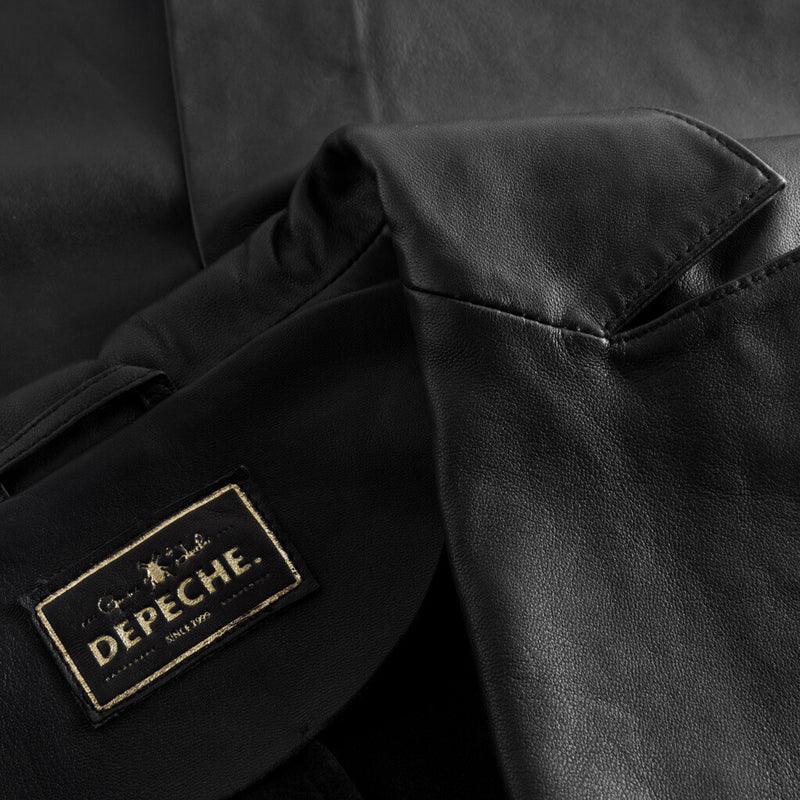 Depeche leather wear Beautiful Maya blazer in soft leather quality Blazer 099 Black (Nero)