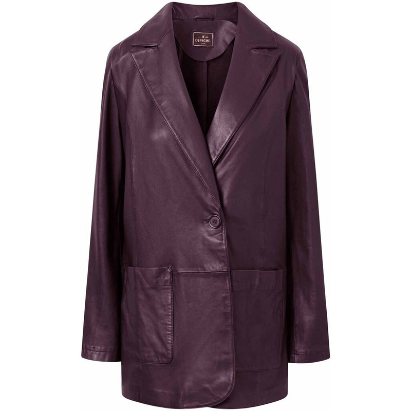 Depeche leather wear Beautiful Maya blazer in soft leather quality Blazer 198 Dark Blossom