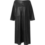 Depeche leather wear Beautiful Olivia leather dress in soft quality Dresses 099 Black (Nero)