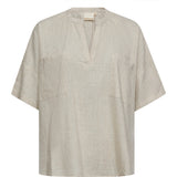 Depeche Clothing Tara linen blouse Blouse 012 Nature