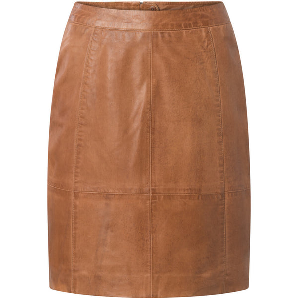 Depeche leather wear Beautiful and classic Dicte leather skirt Skirts 005 Vintage cognac