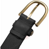 DEPECHE Beautiful and cool leather belt Belts 154 Black/Brass