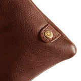 DEPECHE Beautiful leather clutch with golden zippers Small bag / Clutch 133 Brandy