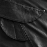 Depeche leather wear Beautiful leather top with tie details Tops 099 Black (Nero)