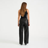 Depeche leather wear Bella MW Full Length Wide Leg Pant Pants 099 Black