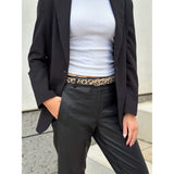 DEPECHE Leather belt Belts 082 Leopard