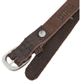 DEPECHE Leather belt Belts 265 Brown Croco