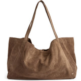 DEPECHE Bilbao leather & suede shopper bag Shopper 342 Dark Mud