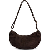 DEPECHE Bilbao leather & suede shoulder bag Shoulderbag / Handbag 008 Chocolate
