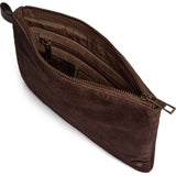 DEPECHE Bilbao suede clutch bag Clutch 008 Chocolate