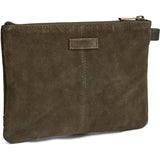DEPECHE Bilbao suede clutch bag Clutch 049 Army Green