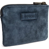 DEPECHE Bilbao suede purse Purse / Credit card holder 031 Ocean
