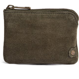 DEPECHE Bilbao suede purse Purse / Credit card holder 049 Army Green