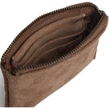 DEPECHE Bilbao suede purse Purse / Credit card holder 342 Dark Mud