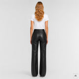 Depeche leather wear Boa HW Straight Leather Pants Pants 099 Black