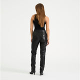 Depeche leather wear Boa skinny leg leather pants Pants 099 Black