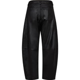 Depeche leather wear Boel barrel trousers in lamb leather Pants 099 Black (Nero)