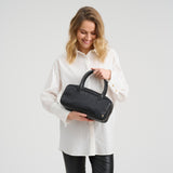 DEPECHE Boxy leather crossover bag Cross over 099 Black