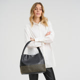 DEPECHE Bucharest sheep leather shoulder bag Shoulderbag / Handbag 099 Black