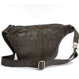 DEPECHE Bumbag in a buttery soft leather quality Bumbag 049 Army Green
