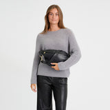 DEPECHE Bumbag in a buttery soft leather quality Bumbag 099 Black
