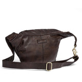 DEPECHE Bumbag in a buttery soft leather quality Bumbag 106 Coffee