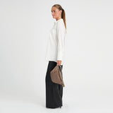 DEPECHE Bumbag in soft leather quality Bumbag 250 Dark Taupe