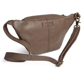 DEPECHE Bumbag in soft leather quality Bumbag 250 Dark Taupe