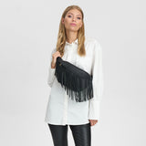 DEPECHE Bumbag with fringes Bumbag 099 Black (Nero)