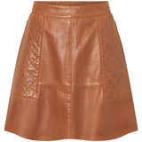 Depeche leather wear Camilla short leather skirt Skirts 005 Vintage cognac